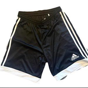 Adidas black and white shorts Basketball athletic shorts With stripes on the sid